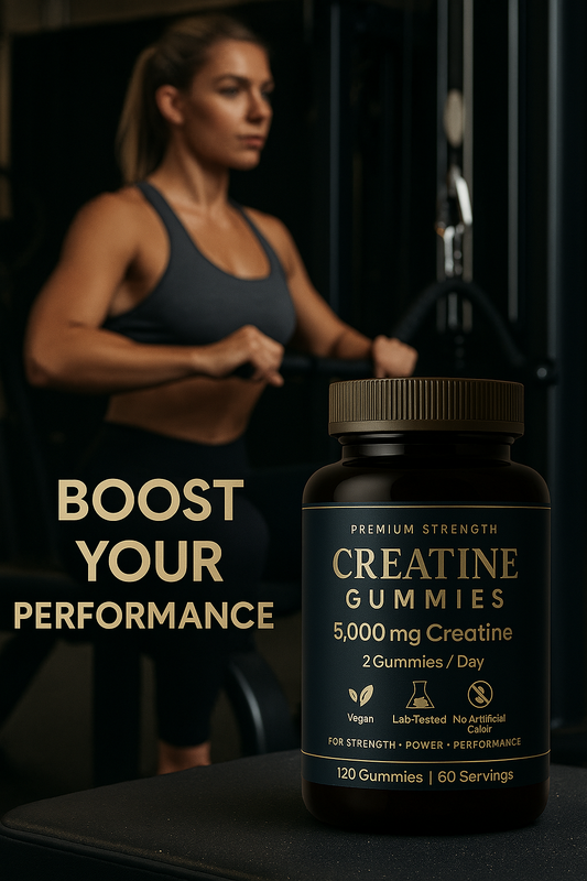 Creatine Monohydrate Gummies – 5000mg per Serving | Vegan Formula (120 Gummies)