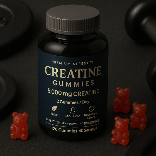 Creatine Monohydrate Gummies – 5000mg per Serving | Vegan Formula (120 Gummies)